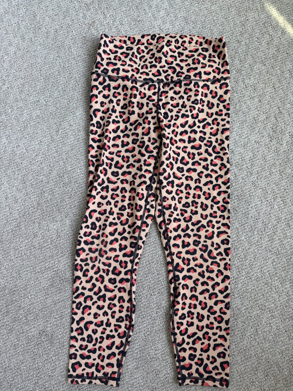 Women’s Leopard Print Leggings in Neon Pink/Black - Comfortable Active Bottoms
